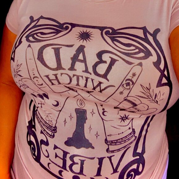 "Bad Witch Vibes" Graphic T-Shirt - Picture 2 of 3